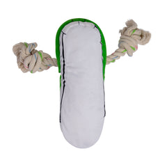 Squeaking Comfort Plush Sneaker Dog Toy - Green