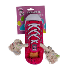 Squeaking Comfort Plush Sneaker Dog Toy - Pink