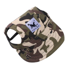 Summer Dog Hat Canvas Baseball Cap With Ear Holes For Small Pet Dog