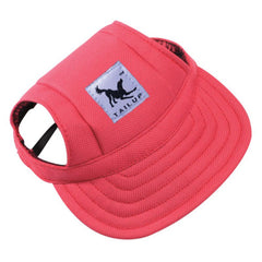 Summer Dog Hat Canvas Baseball Cap With Ear Holes For Small Pet Dog
