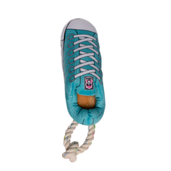 Squeaking Comfort Plush Sneaker Dog Toy - Blue